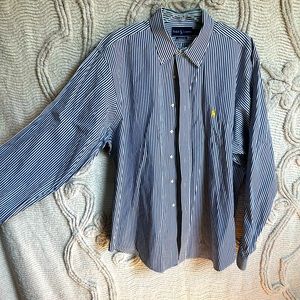 Ralph Lauren Classic Fit Pinstripe Button Down XXL /18